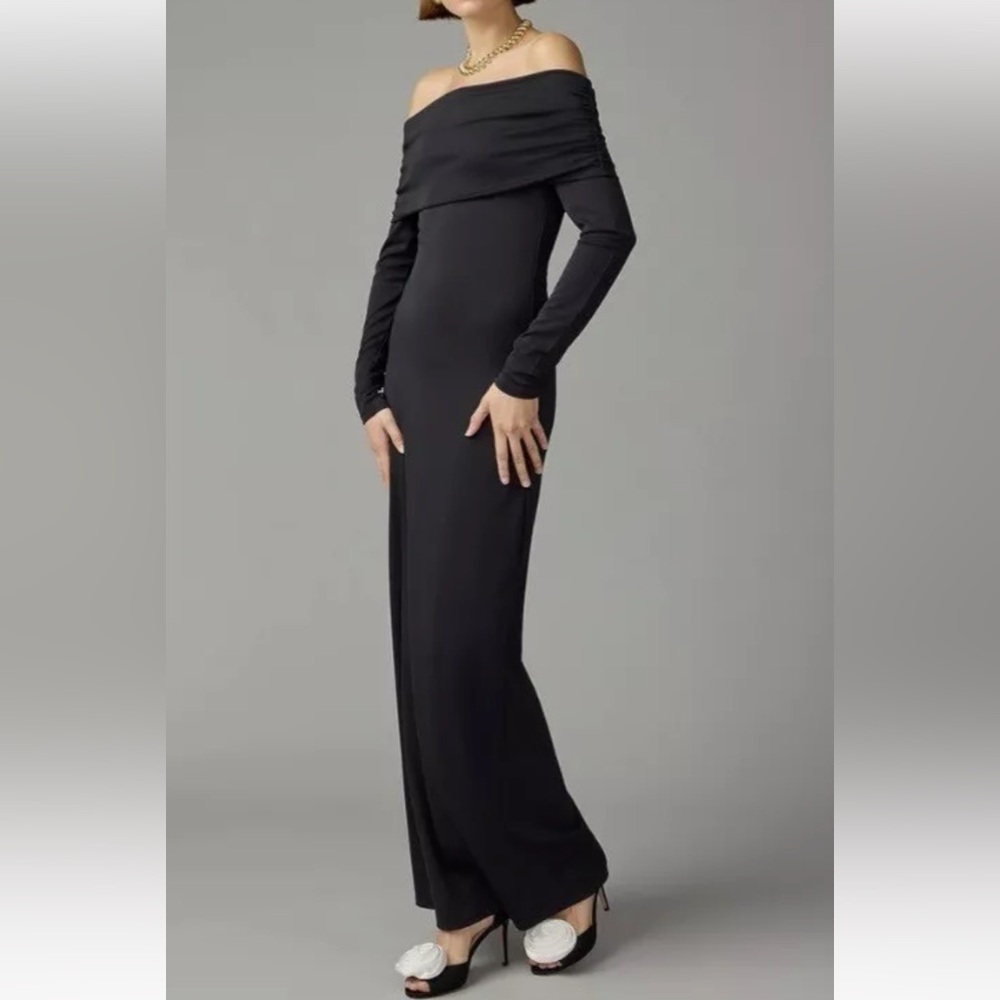 J Crew off shoulder black dress